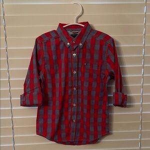 Tommy Hilfiger Red and Blue Checkered Boy’s Shirt